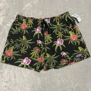Your Highness Cannabis Print Drawstring Shorts Size Large NWT!